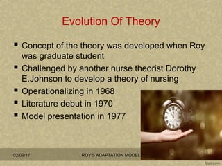 Roy Evolution Roy's Adaptation Model | PPT