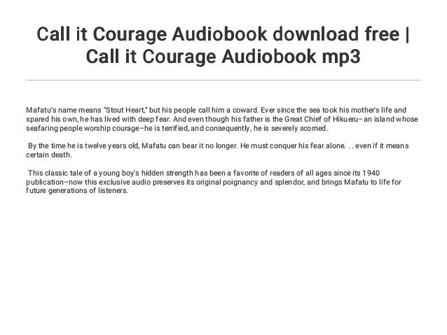 call it courage audiobook