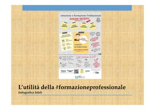 L’utilità della #formazioneprofessionale
(infografica Isfol)
 