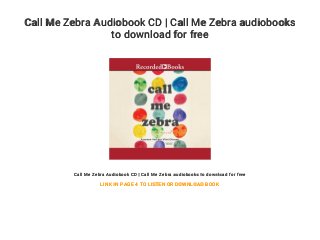 call me zebra review call me zebra review