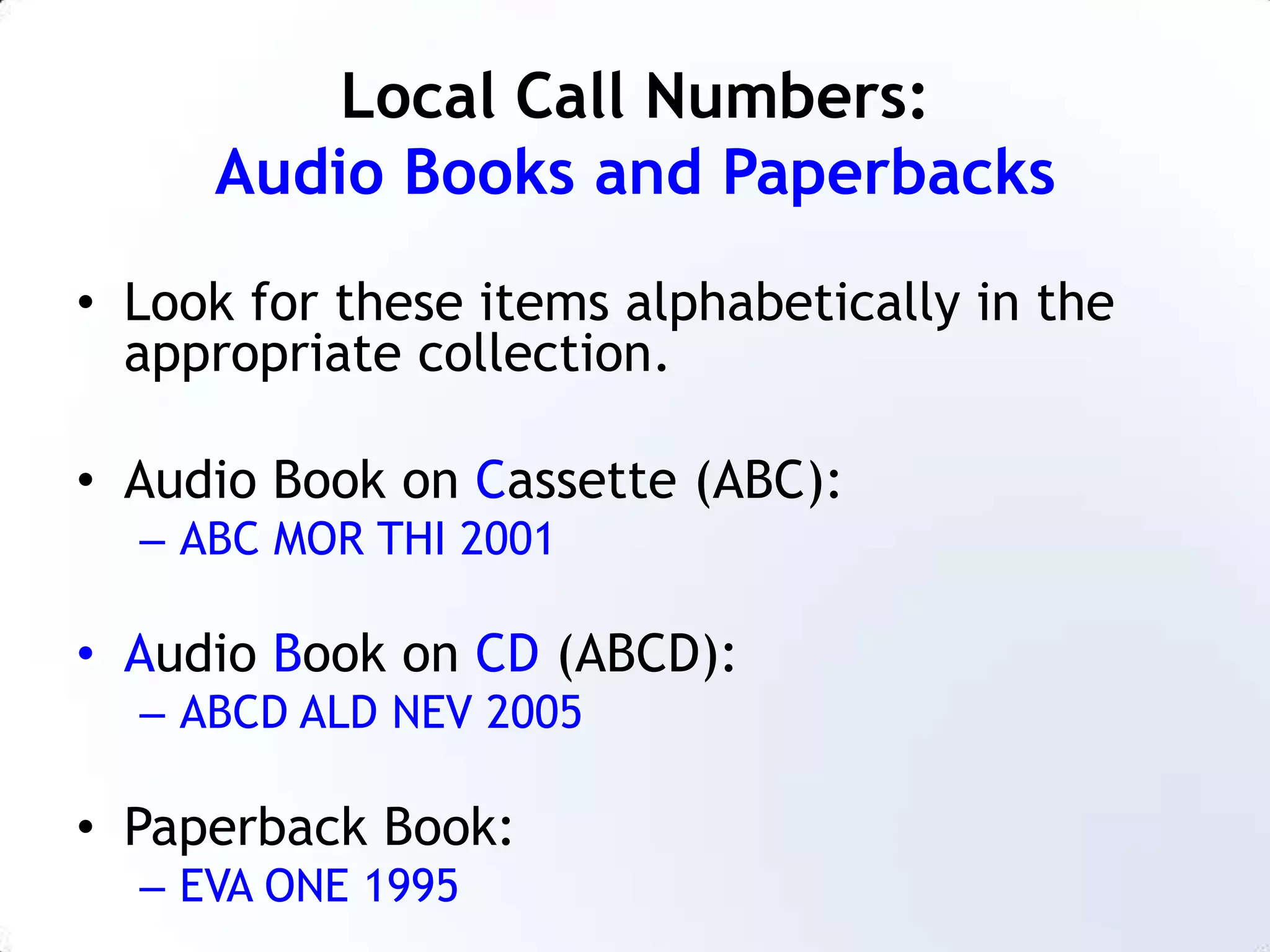 Audio Book Collection