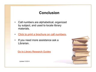 Call Numbers | PPTX