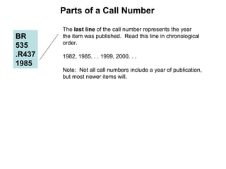 Example Of Call Number Call numbers 2014 | PPT
