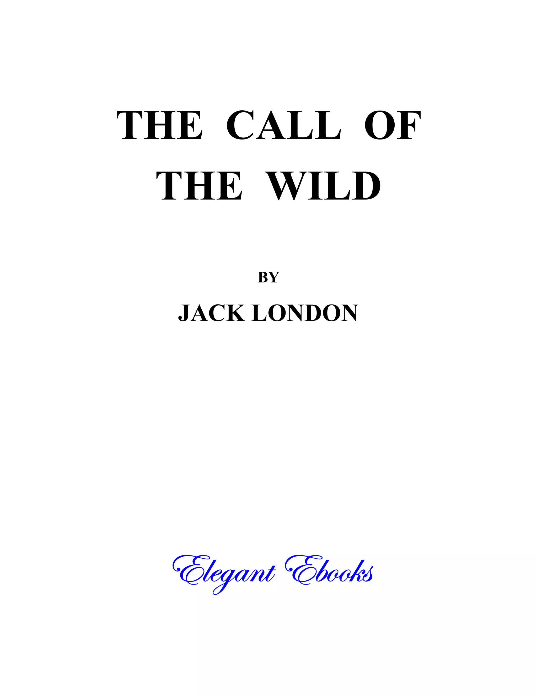 Call of The Wild | PDF