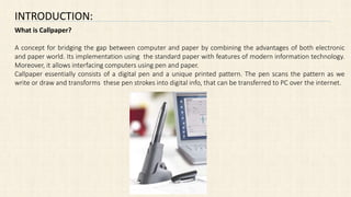 Callpaper concept: An overview | PPTX