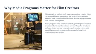 Call Sheet Media Programs That Support Film Creators | PDF