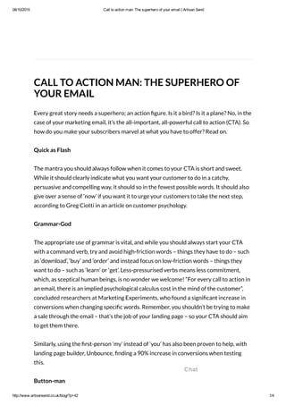 Call to action man: The superhero of your email   