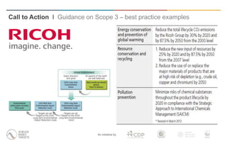 An initiative by
Call to Action I Guidance on Scope 3 – best practice examples
 