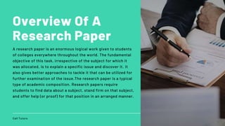 A Comprehensive Guide On How To Write A Research Paper | PPTX