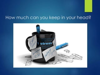 How much can you keep in your head?
 