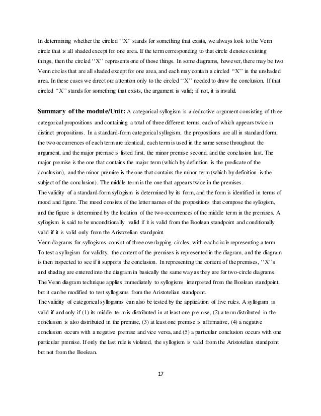 intro logic ch 4 categorical syllogism the figure of a standard form categorical syllogism indicates the position of the middle term
