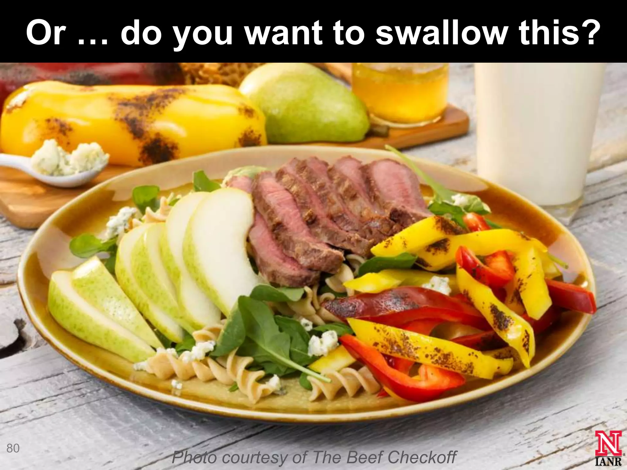 Or … do you want to swallow this?




80
             Photo courtesy of The Beef Checkoff
 