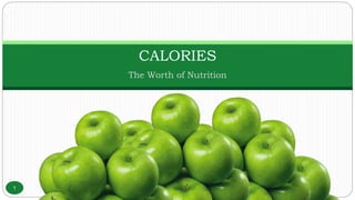 1
CALORIES
The Worth of Nutrition
 