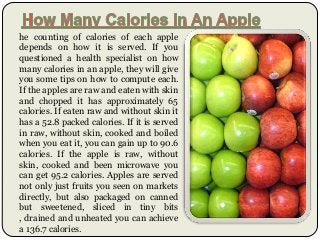 How Many Calories In An Apple
