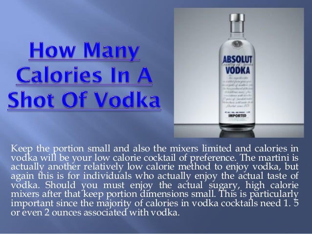 vodka calories