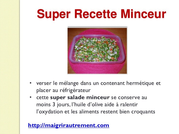 Calories négatives - Super Recette Minceur Calories négatives - Super Recette Minceur
