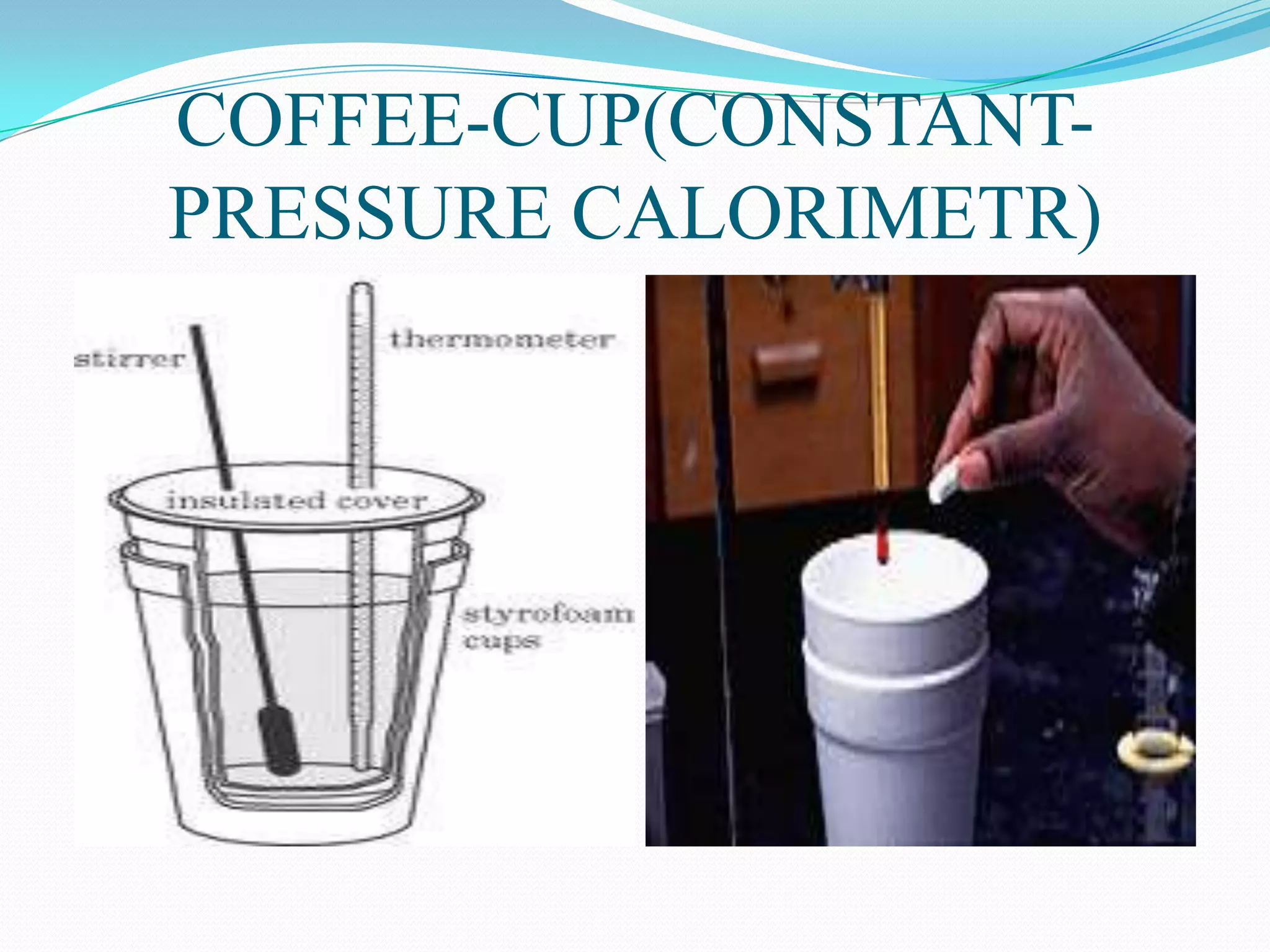 COFFEE-CUP(CONSTANT-
PRESSURE CALORIMETR)
 