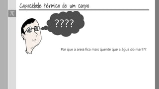 Por que a areia fica mais quente que a água do mar???
????
 