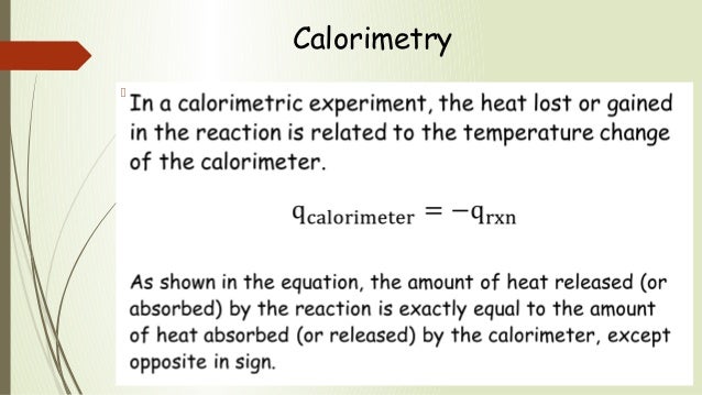 calorimetry calorimetry formula
