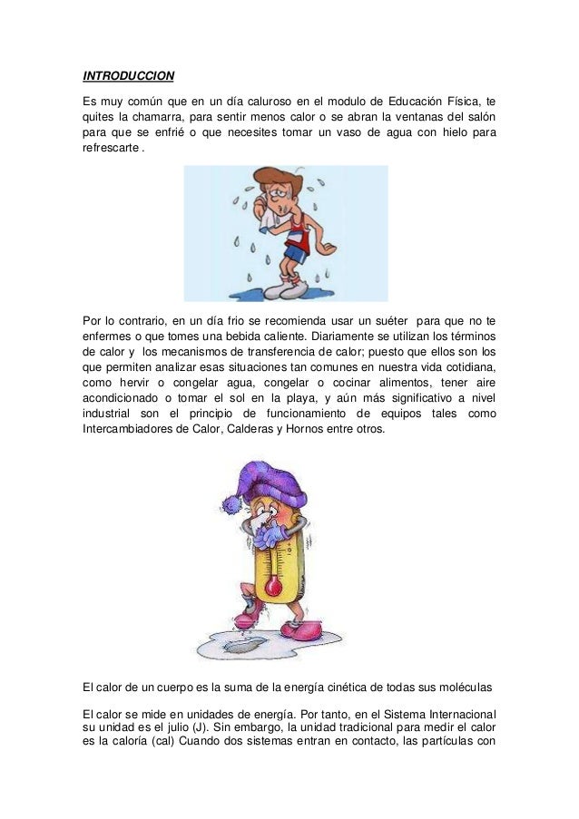 Calor, transferencia y mecanismos de transmisión de calor