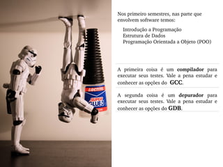Nos primeiro semestres, nas parte que envolvem software temos: Introdução a Programação 