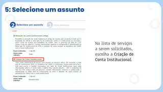 5: Selecione um assunto
 