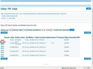 COMO RESERVAR UM LIVRO?