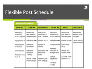 Flexible	
  Post	
  Schedule	
  

ì	
  

 