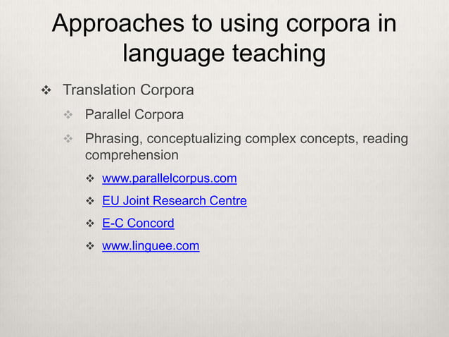 Corpora In Language Teaching | Corpora as open educational resources ...