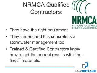 Cal Portland Standard Icf, Pervious, Decorative