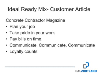 Cal Portland Standard Icf, Pervious, Decorative