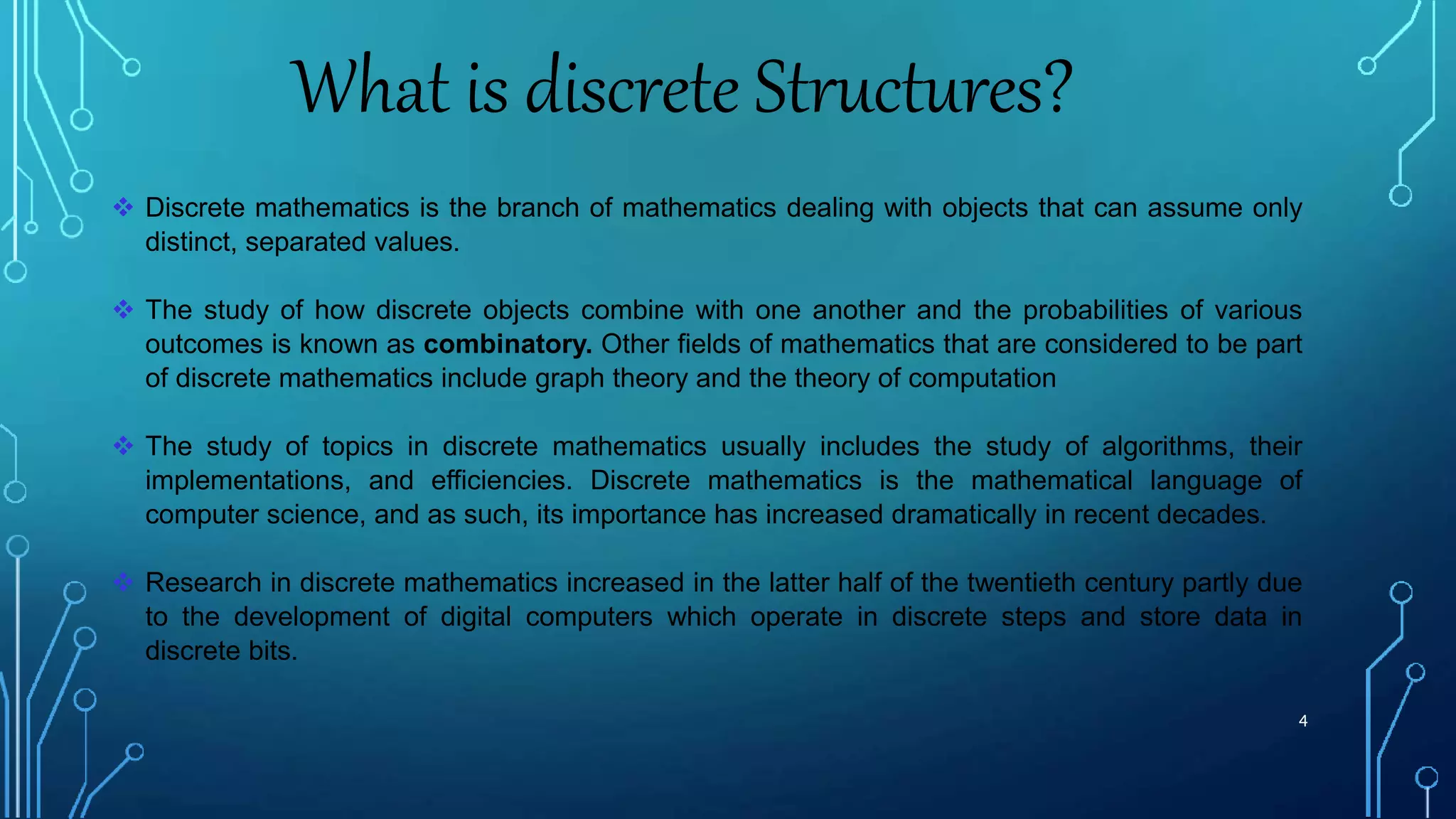 Intro & Applications of Discrete Math | PPTX