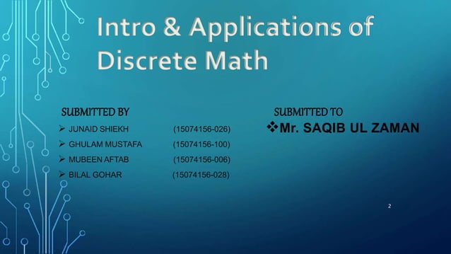 Intro & Applications of Discrete Math | PPTX