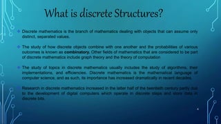 Intro & Applications of Discrete Math | PPTX