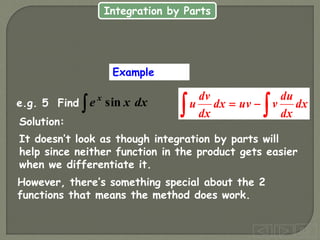 Integration by parts to solve it clearly | PPT