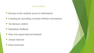 computer assisted learning power point prsentation | PPTX