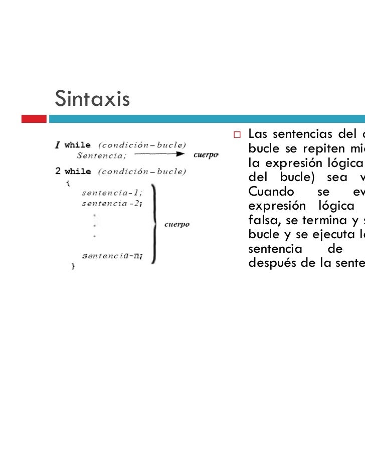 ESTRUCTURAS DE CONTROL BUCLES EN C++