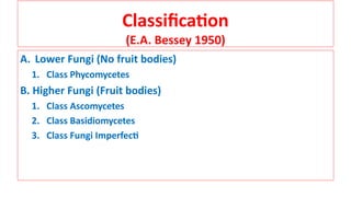 Bessey Classification System Various types of Calssification of fungi.pptx