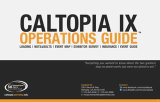 Caltopia 2011 - Operations Guide