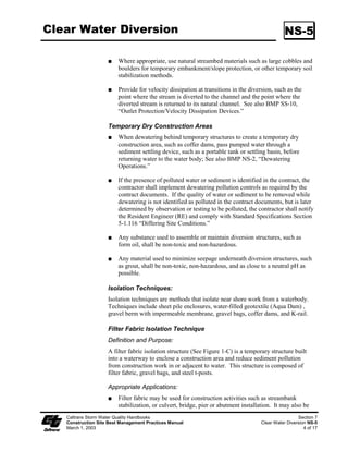 Streambank Stabilization                                              SS-12




   Caltrans Storm Water Quality Handbooks                                     Section 3
   Construction Site Best Management Practices Manual   Streambank Stabilization SS-12
   March 1, 2003                                                                 9 of 9
 