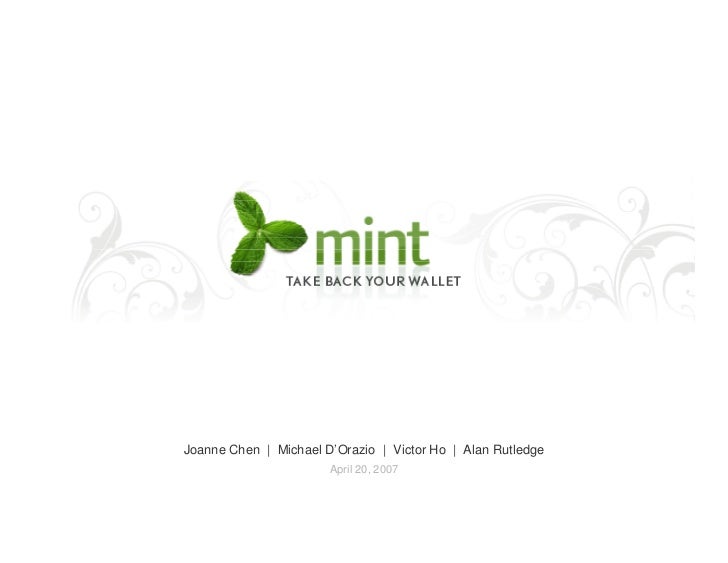 mint com pre launch pitch deck