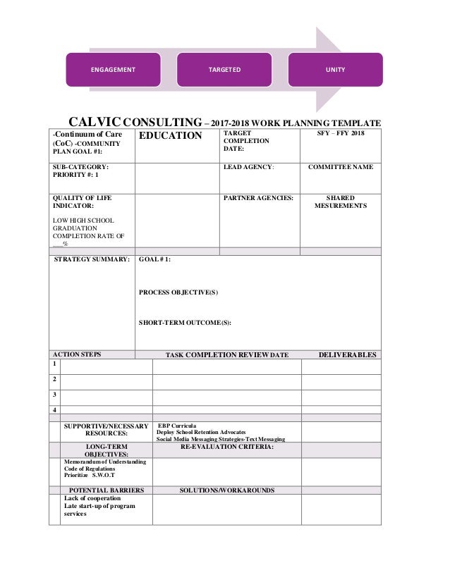 calvic consulting work plan