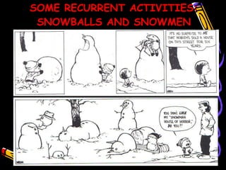 SOME RECURRENT ACTIVITIES: SNOWBALLS AND SNOWMEN 