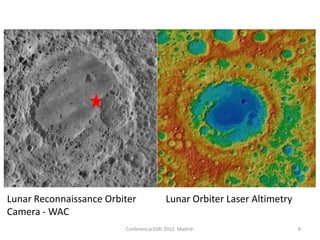 Lunar Reconnaissance Orbiter              Lunar Orbiter Laser Altimetry
Camera - WAC
                         Conferencia ESRI 2012. Madrid.                   8
 