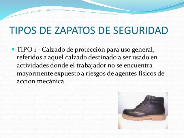 zapatos de seguridad tipos