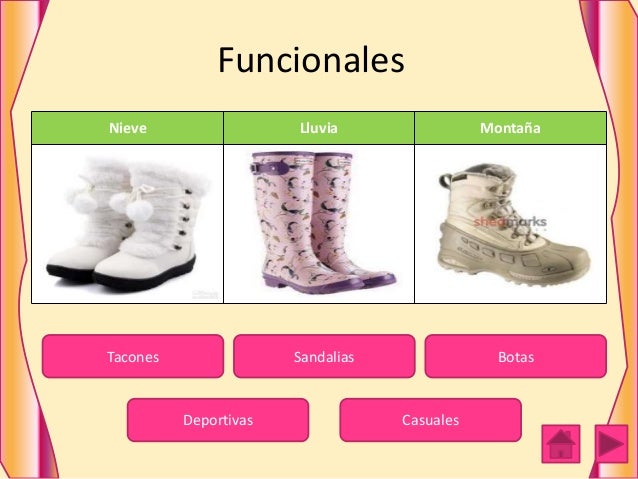 Tipos de calzado para dama