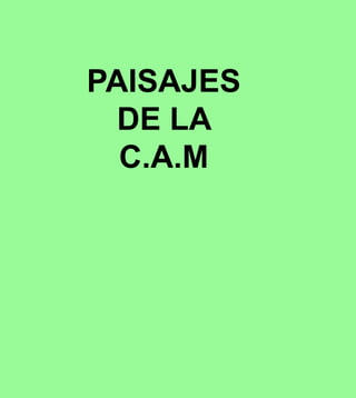 PAISAJES DE LA C.A.M 