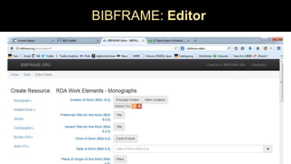 BIBFRAME: Editor
 