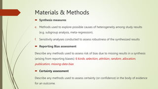 Critical appraisal of Meta Analysis | PPTX