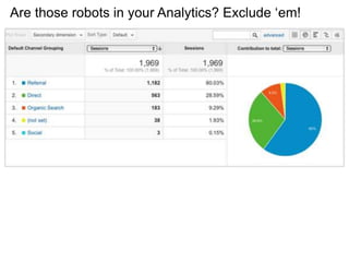 Are those robots in your Analytics? Exclude ‘em!
 